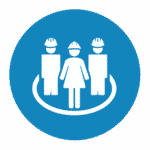 Icon depicting utility workers