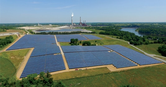 A solar power plant