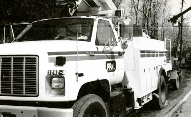 A PPL utility truck