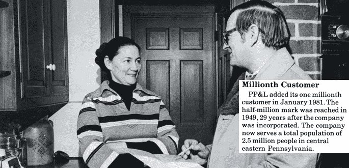 PPL's one millionth customer