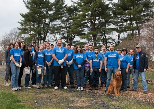A group of PPL volunteers at a wildlands conservancy