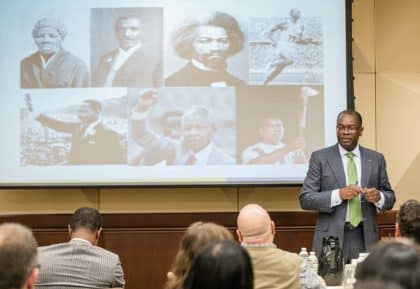 PPL Board Member speaks to employees about Black History Month