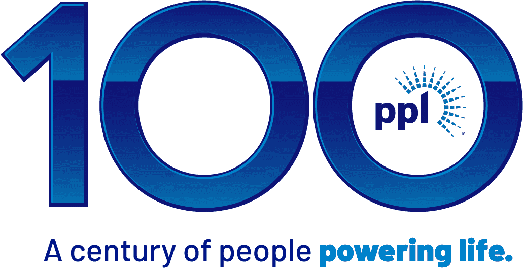 PPL 100th Centennial mark blue