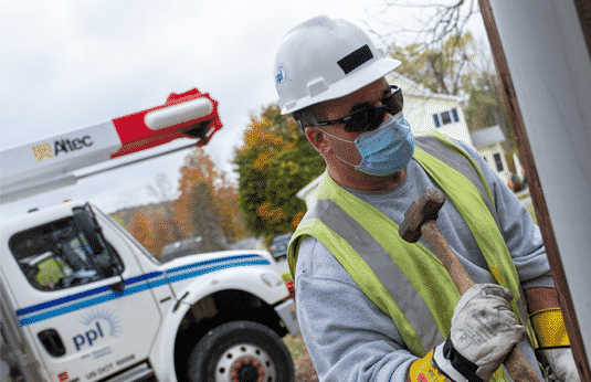 PPL Employee working on site