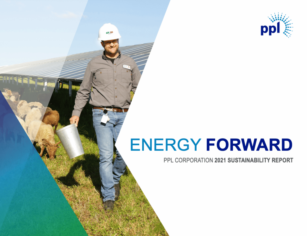 Energy Forward - PPL corporation 2021 sustainability report cover